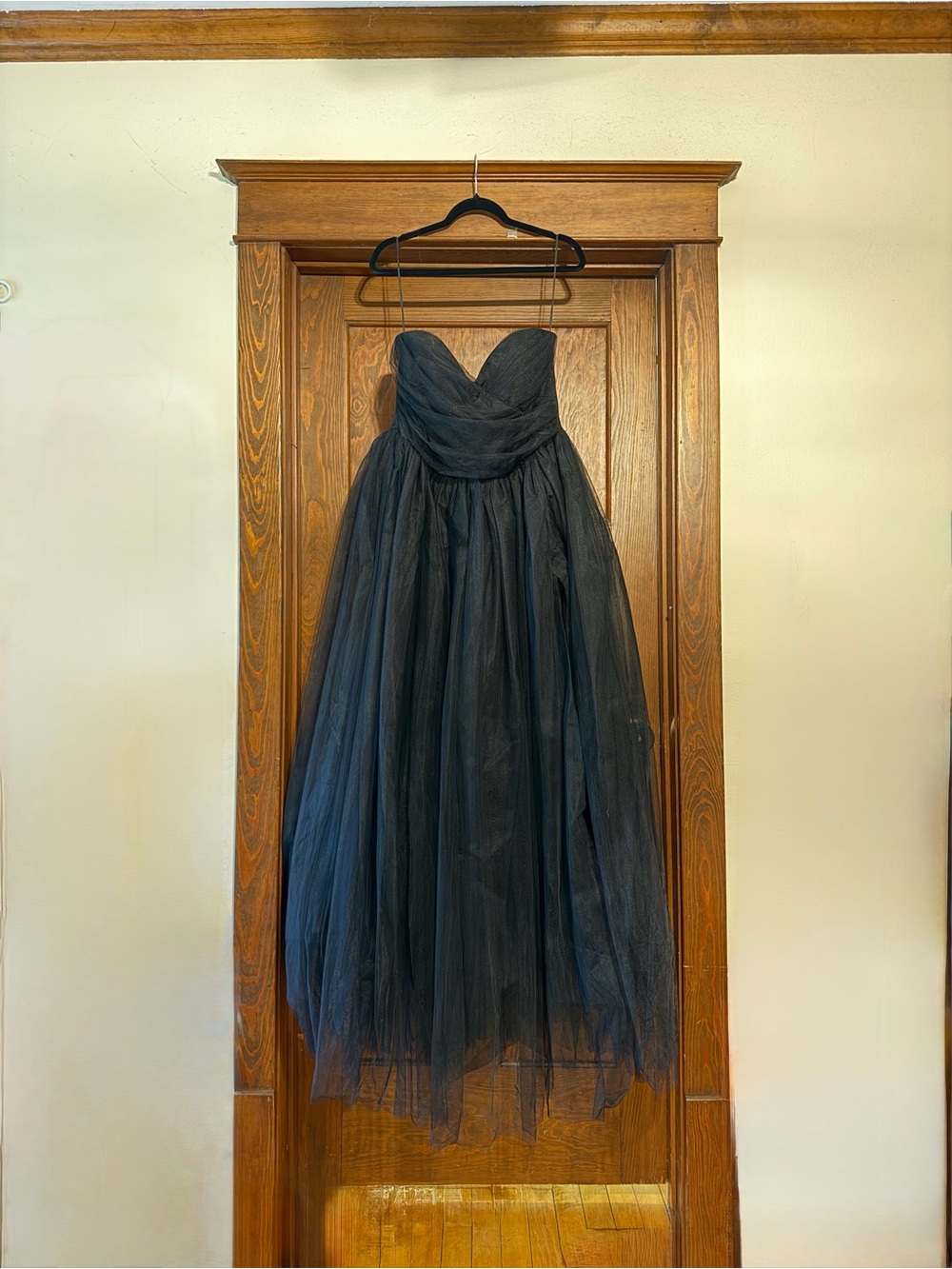 Fashion Nova Black Strapless Tulle Ball Gown